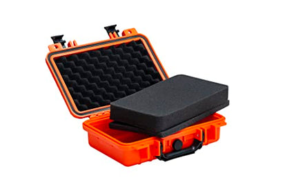 MEIJIA Portable All Weather Waterproof Protective Hard Case, Small Camera Case,Dry Case with Customizable Foam,Fit Use of Drones, Camera,Equipments, 11.65 ”x8.35”x3.78” - color: Orange