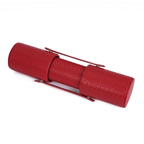 3 in 1 PU Leather Dice Rolling Tray with Two Dice Cup Set, Portable Folding DND Dice Trays for RPG Board Games and Pub Party Games - color: Red