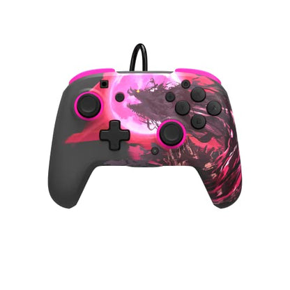 PDP REMATCH Enhanced Wired Nintendo Switch Pro Controller, Switch Lite/OLED Compatible - The Legend of Zelda: Breath of the Wild (Calamity Ganon)