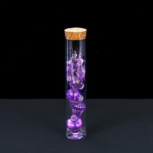 7PCS Potion DND Dice Set,Transparent Sharp Edge Die Set D&D RPG Polyhedral Die,for Dungeons & Dragons, Pathfinder, and TTRPG Roleplaying Games.(Purple) - color: Purple