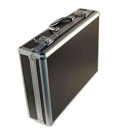 Ursae Minoris Elite Black Aluminum Case with Adjustable Compartments for Transport and Storage of Small Collectible Items and Artifacts, Objets d’Art and Other Fragile Articles - size: Resizeable Compartments