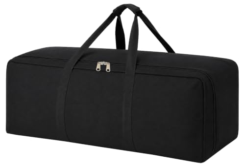 DoYiKe Extra Large Canvas Travel Duffle Bag Heavy Duty, Sports Duffel Camping Tent Storage 100L Black - color: SOBlack, size: 100L