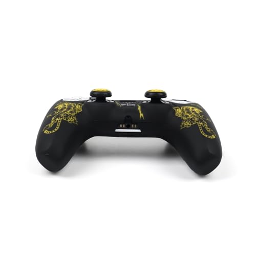 Tiger Controller Skin Cover Compatible with PS5/Playstation 5 Controller, RALAN Protector Case Customised Thumb Grip - color: Tiger Yellow