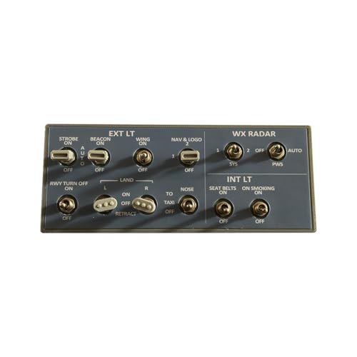 Goekhyrani Flight Simulator Control Panel,.A101 A32x mini Light OVERHEAD Panel for MSFS 2020/2024 - Compatible with Fenix A320 FBW A32NX - Windows Home Cockpit