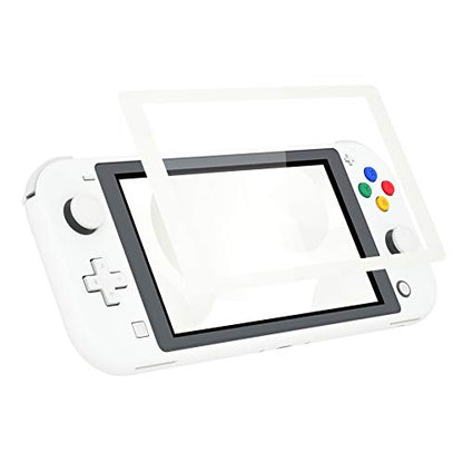 eXtremeRate White DIY Replacement Shell for Nintendo Switch Lite, NSL Handheld Controller Housing with Screen Protector, Custom Case Cover for Nintendo Switch Lite [Console NOT Included] - color: White