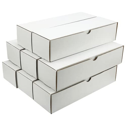 탑 로더 카드 보관 상자, 8팩 • 6400개, 스포츠/TCG/Mtg/매직 보관 및 컬렉션용 골판지 탑로더 보관 상자, 트레이딩 카드 보관 상자 - size: 8-Pack-White