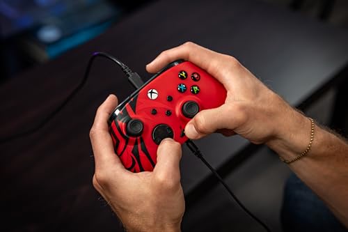 Turtle Beach Rematch Advanced Wired Gaming Controller for Xbox & PC | Xbox Series X|S, Xbox One, PC, 2 Remappable Buttons, Hall-Effect Triggers, Audio Controls, Mic Mute, Ergonomic, Spirit Red - color: Spirit Red