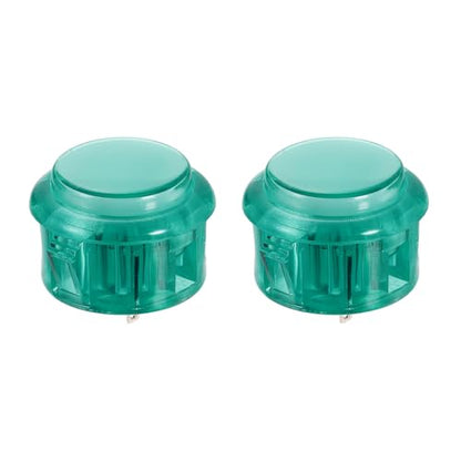 Nexarelle 2 Pcs Arcade LED Lights Push Button (30mm) - 5A 12/24V LED Illuminated Game Push Button for Arcade Machine/Fighting Stick/Video Gaming Controller, Green - color: Green