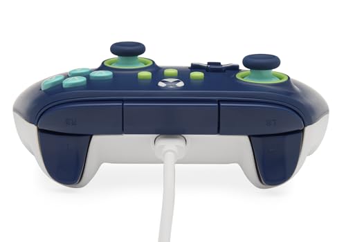 PowerA Wired Controller for Xbox Series X|S - Mariner Blue, gamepad, video game/gaming controller, works with Xbox One, Officially Licensed - style: Marine Blue