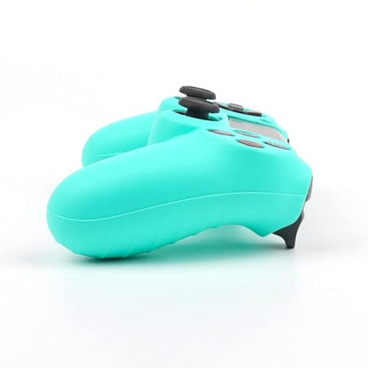 RALAN Pink Controller Skins Compatible with PlayStation 4 Controller, Silicone Controller Cover Skin Protector - color: Blue