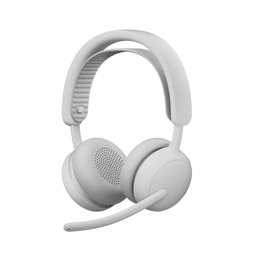 Logitech Zone Wireless 2 ES Noise Canceling Headset - Off-White | Adaptive Hybrid, Bluetooth connectivity, noise-canceling technology, Wireless - color: Off White, style: Wireless