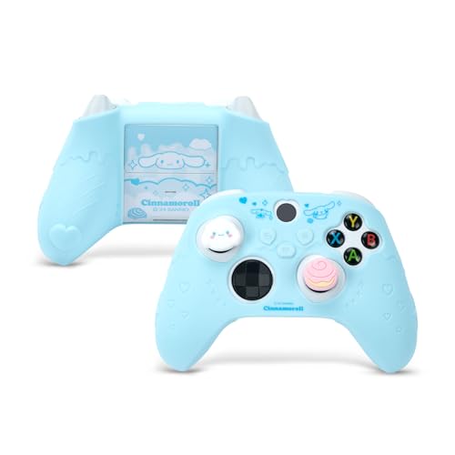 Kuitmor Controller Cover Skin for Xbox Series X/S,Soft Silicone Anti-Slip Protective Cover Skin Case Compatible with Xbox Controller with 2 Thumb Grip Caps and 1 Sticker (Blue Cinnamoroll) - color: Blue Cinnamoroll