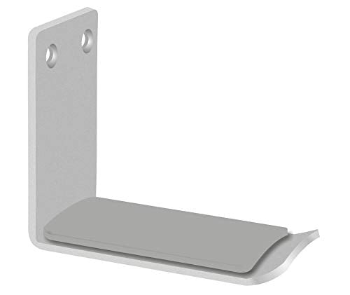 Headphone Stand Holder Stick-On Adhesive Hooks Under-Desk Earphone Stand Headset Hanger Mount 2 Pack Aluminum Wallmount Hook Clamp Headphone Desk Hanger (2 silver)