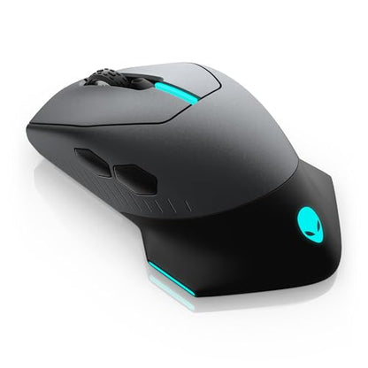 Alienware Wireless Gaming Mouse AW610M, 16000 DPI, 400 IPS, 7 Buttons | USB Wired, Optical Sensor, Programmable Controls, 1000Hz Polling, RGB Lighting, Dark Side of the Moon - color: AW610M - Dark Side of the Moon
