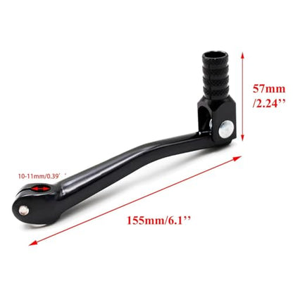 PRO BAT 11mm Pit Bike Gear Shifter with 22mm Motorcycle Hand Grips Set | For 110cc 125cc 150cc 200cc 250cc Quad Dirt Bike ATV Buggy Motorcycle Black - color: Black