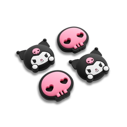 Kuitmor Thumb Grip Caps Compatible with Nintendo Switch 2, Silicone Joystick Grip Caps for Switch 2025, 4pcs, KLM Style, Black & Purple - color: Kuromi(Black & Purple)