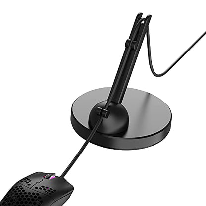 Ajazz Games Mouse Bungee Mouse Cord Clip Cord Management System Flexible 360 Degree Rotatable for Esports FPS Games(Black)