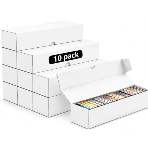 Trading Card Storage Box 10-Pack, 1000 Count Heavy Duty Corrugated Cardboard Box - Bulk Organizer for TCG, MTG,Sports & Collectible Cards, 12.8 INCH Horizontal