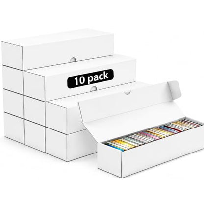 Trading Card Storage Box 10-Pack, 1000 Count Heavy Duty Corrugated Cardboard Box - Bulk Organizer for TCG, MTG,Sports & Collectible Cards, 12.8 INCH Horizontal