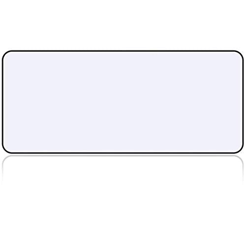 Qisan Large Gaming Mouse Pad Extended Size Mousepad for Computer Desktop PC Laptop 31.5"x11.8"x0.15" Keyboard Pad Desk Pad with Anti-Slip Rubber Base | Large Desk Mat for Keyboard and Mouse-White - color: White-2