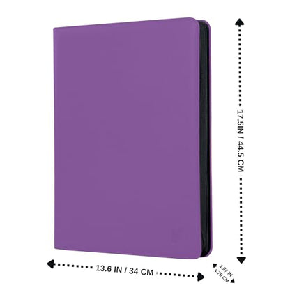 1000+ Pockets Trading Card Binder, 16-Pocket Card Ablum Compatible with MTG,Sports Cards & Other Standard Size Trading Cards (PURPLE) - color: PURPLE