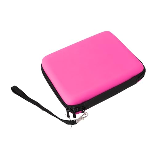 Carrying Case for 2DS Console and Accessories, Hard Shell Protective Travel Case, with 8 Game Slot and Inner Pocket, Wrist Strap (Pinkish) - color: Pinkish