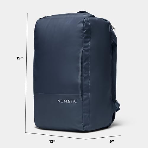 NOMATIC 40L Travel Bag- Convertible Duffel/Backpack, Carry-on Size, Everyday Use Laptop Bag, TSA Compliant - color: Navy