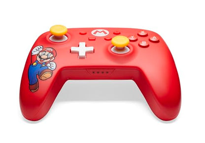 PowerA Wireless Controller for Nintendo Switch - Mario Joy, Switch Lite/Switch-OLED Model, Nintendo Switch 2, AA Battery Powered (Battery Included), Bluetooth, Motion Controls, Officially Licensed - style: Mario Joy