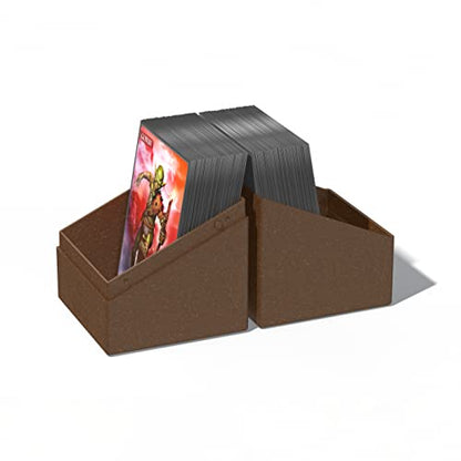 Ultimate Guard RTE Boulder 100+, Deck Case for 100 Double-Sleeved TCG Cards, Brown, 97% Renewable, Made in Germany, Secure & Durable Storage - color: Brown