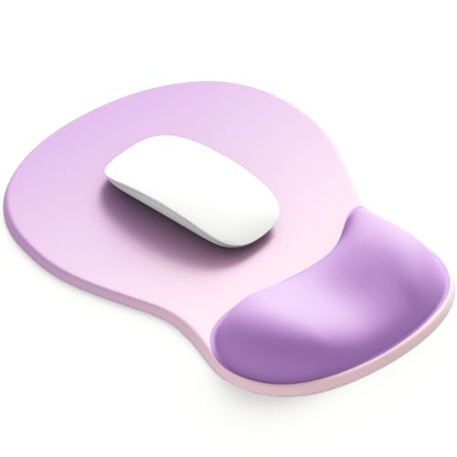 ErgoComfort Gel Wrist Rest Mouse Pad-Ergonomic Office Mousepad with Wrist Support-Non-Slip, Design Desk Accessories Mat for Home&Game Decor (06Amethyst Shade) - color: 06Amethyst Shade