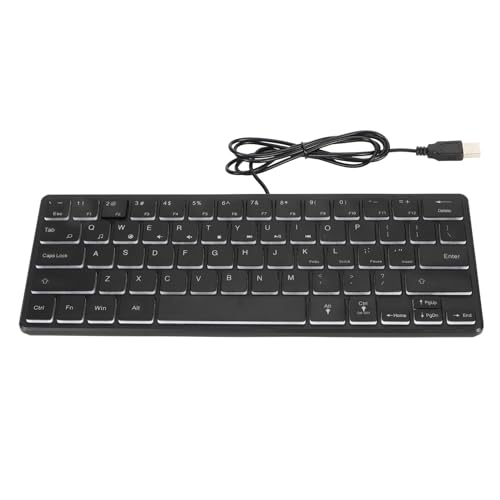 RGB Backlit Gaming Keyboard, Compact Small Keyboard for PC Laptop with Quiet, Ergonomic Design Plug and Play