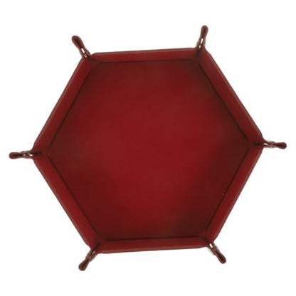Kisangel Folding Pu Dice Storage Case Elegant Dice Tray for Tabletop Games Jewelry Sundries Organizer Chic Design for Living Room Bedroom Game Room Decor