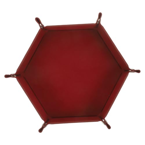 Kisangel Folding Pu Dice Storage Case Elegant Dice Tray for Tabletop Games Jewelry Sundries Organizer Chic Design for Living Room Bedroom Game Room Decor