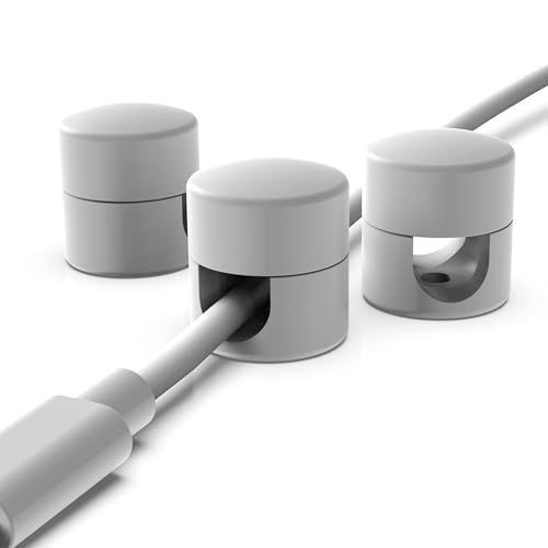 ICONIT Cable Anchors for Desk Organization White | Premium Aluminum Cord Organizers | Charger + Cable Management Clips for Home & Office | Stylish, Sturdy, & Functional | (3 Pack) - color: White