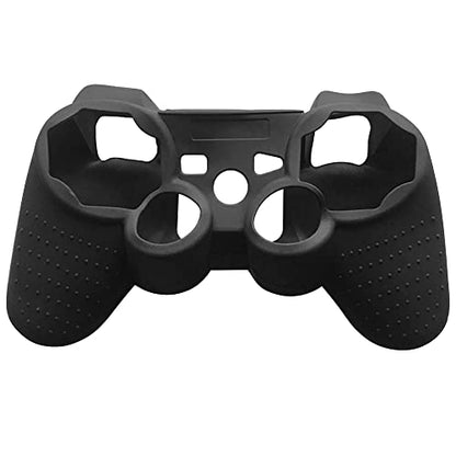 OSTENT Protective Silicone Gel Soft Skin Case Cover Pouch for Sony PlayStation PS2 PS3 Controller Color Black - color: Black
