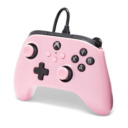 PowerA Wired Controller for Xbox Series X|S - Pink, gamepad, video game/gaming controller, works with Xbox One, Officially Licensed - style: Pink
