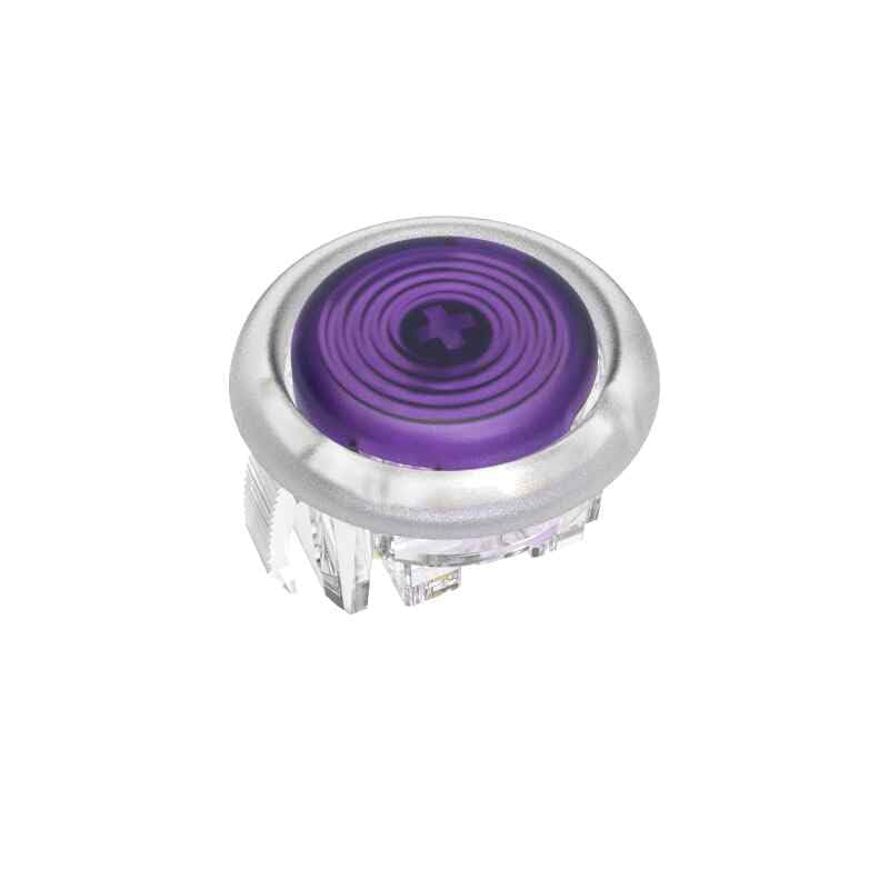 （10PCS PURPLE) 24MM clear Mechanical arcade punk buttons with cherry MX speed silver switches replacement for different arcade fighting stick controller box