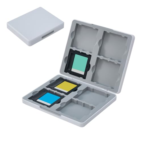Game Case for Gameboy Color, Holder for Gameboy Cartridge – Holds 8 Games | White ABS shell | Silicone slots | Magnetic closure | Portable organizer box | Compatible with GB/GBC games - color: White, size: For GBC/GB Cartridges