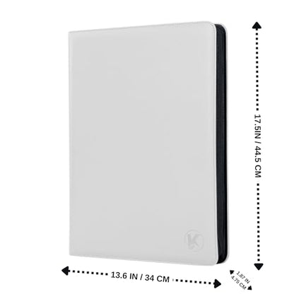 1000+ Pockets Trading Card Binder, 16-Pocket Card Ablum Compatible with MTG,Sports Cards & Other Standard Size Trading Cards (White) - color: White