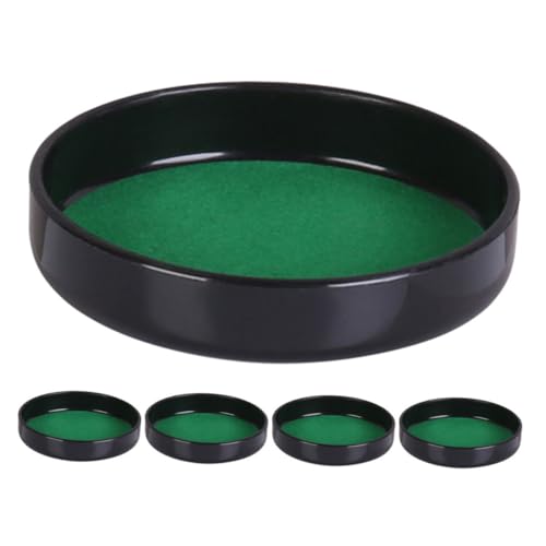 Hemoton 5pcs Suede Leather Chassis Dice Cup Lid Cup Lid for Party Game Supplies