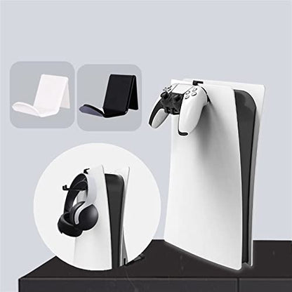 Headphone Holder PC Gaming Headphone Controller Stand Holder Wall Mounted Game Handle Storage Rack Headphone Holder Rack for Universal Controller Headset Stand (Color : Black)