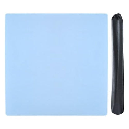 Mahjong Mat with Black Carrying Bag (Light Blue,31.5 inches), Anti Slip and Noise Reduction Table Cover for Mahjong, Poker, Card Games, Dominoes, Board Games, Slip Resistant Mat - color: Light Blue