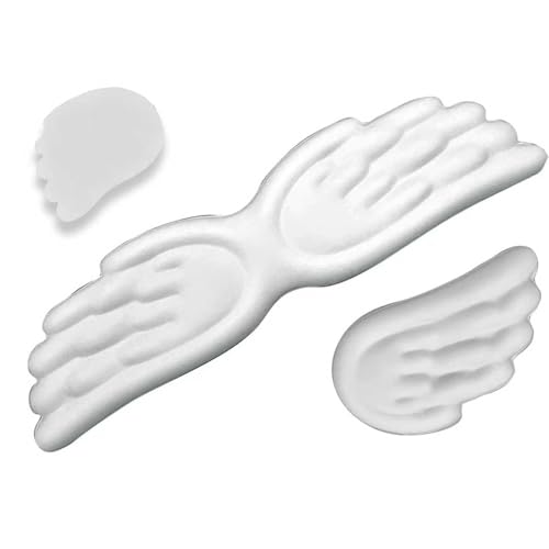 Angel Wing Wrist Rest, Angel Wings Wrist Rest Ergonomic Memory Foam Wrist Rest for Computer Keyboard Mouse Set, Cute Gaming Keyboard Cushion Hand Support