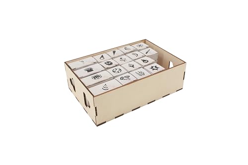 The Broken Token Frosthaven Compatible Game Organizer with Monster Tuck Boxes - Wood Storage Box with Multiple Trays for Cards, Tokens & More - Wooden Game Organizer