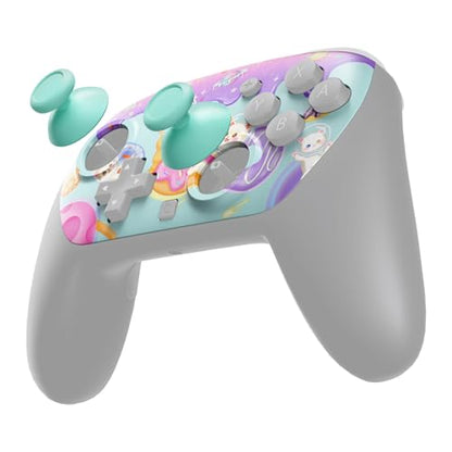 eXtremeRate DIY Replacement Faceplate Shell for Nintendo Switch 2 Pro Controller, Custom Front Housing Case, Thumbsticks and Screwdriver Tools for Switch 2 Pro Controller - Donut Odyssey - color: Donut Odyssey