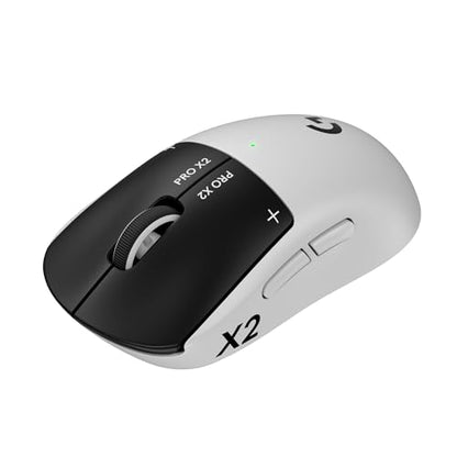 Logitech G PRO X2 SUPERSTRIKE Wireless Gaming Mouse - Black/White | Customizable Rapid Trigger Magnetic Analog Switches, Adjustable Click Haptics, 61g Lightweight, USB-C, <8K, For PC/Mac
