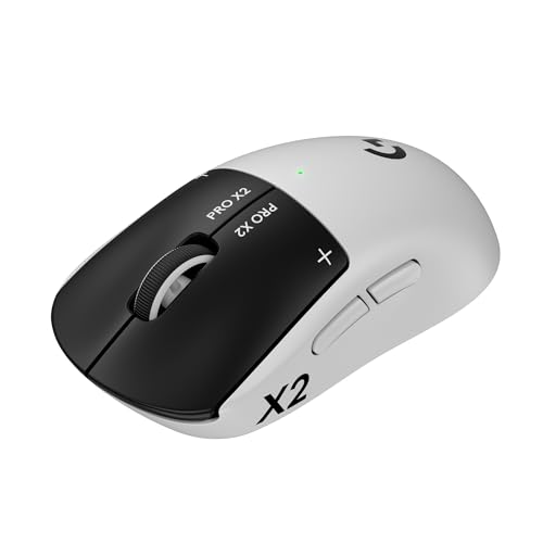 Logitech G PRO X2 SUPERSTRIKE Wireless Gaming Mouse - Black/White | Customizable Rapid Trigger Magnetic Analog Switches, Adjustable Click Haptics, 61g Lightweight, USB-C, <8K, For PC/Mac