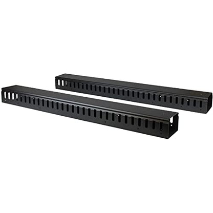 StarTech 40U Vertical Cable Manager, Finger Ducts, 2-Pack 3ft (CMVER40UF) | 2-pack 20U vertical cable organizer panels, Rack-mount cable raceway, Finger ducts, 2x 3ft (91cm) wire organizers, 19in rack - style: 40 U | Vertical