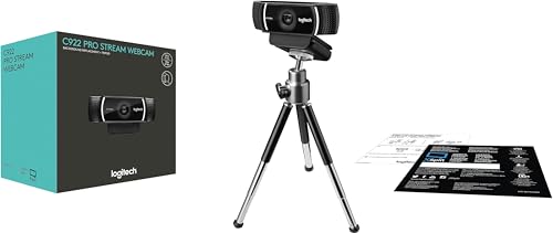 logitech C922 Pro Stream Webcam 1080P Camera for HD Video Streaming & Recording 960-001087(Renewed)