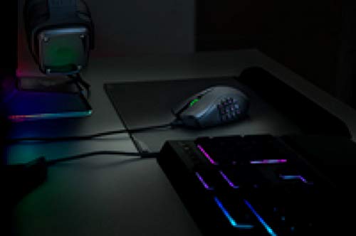 Razer Naga Trinity Gaming Mouse: 16,000 DPI Optical Sensor - Chroma RGB Lighting - Interchangeable Side Plate w/ 2, 7, 12 Button Configurations - Mechanical Switches - style: Naga Trinity